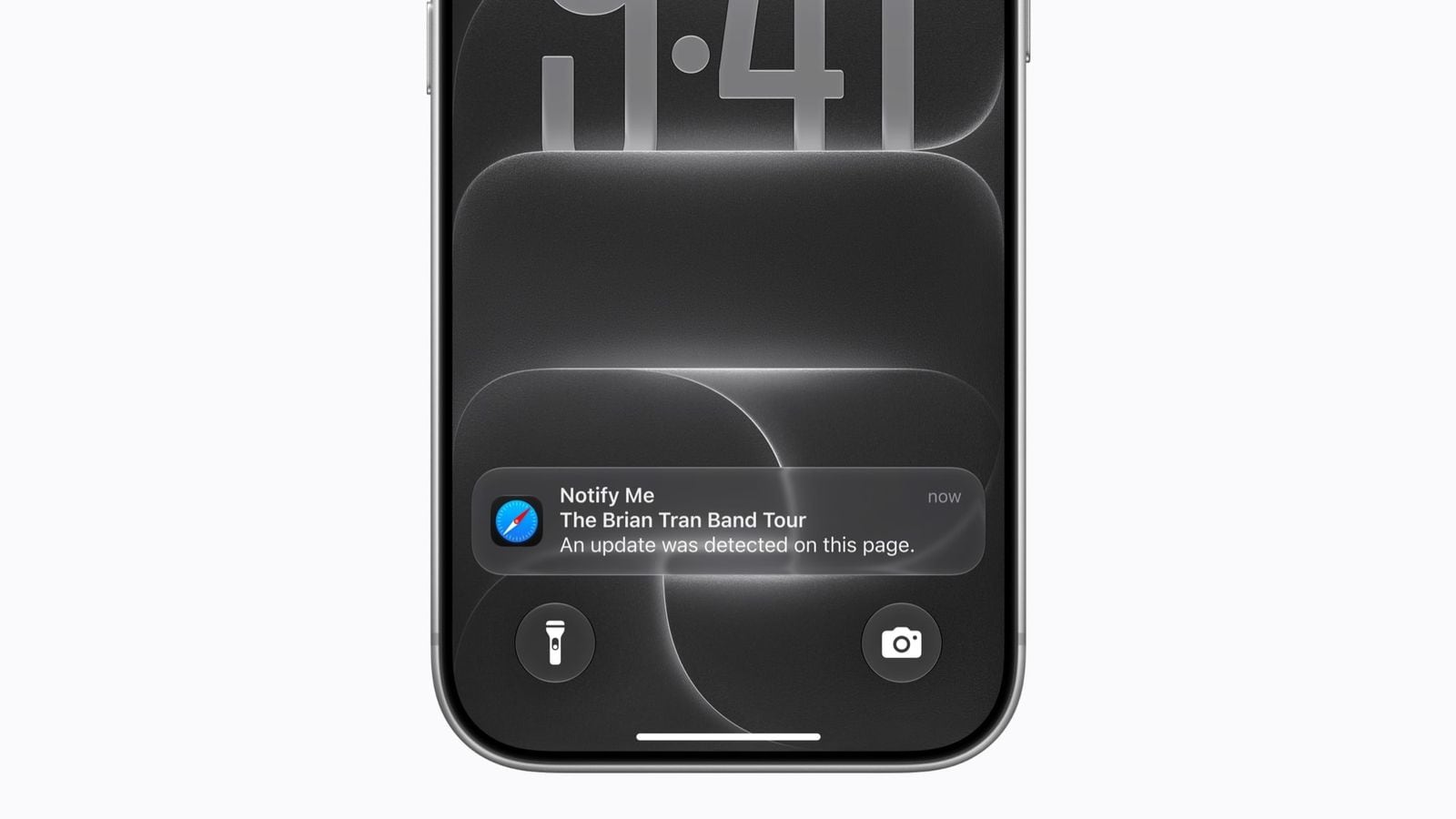 Na iPhone 18 Pro funkcia Upozorniť ma zobrazuje zmenu webu na uzamknutej obrazovke