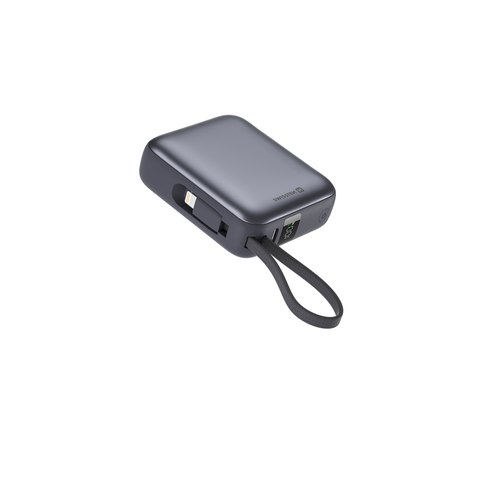 Swissten 10 000 mAh s káblami USB-C a Lightning